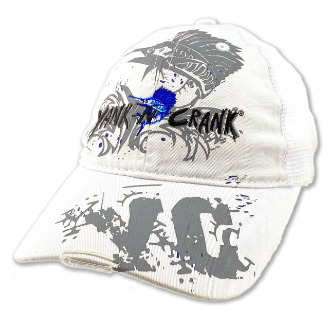 White Mesh SAILFISH Yank-N-Crank Hat